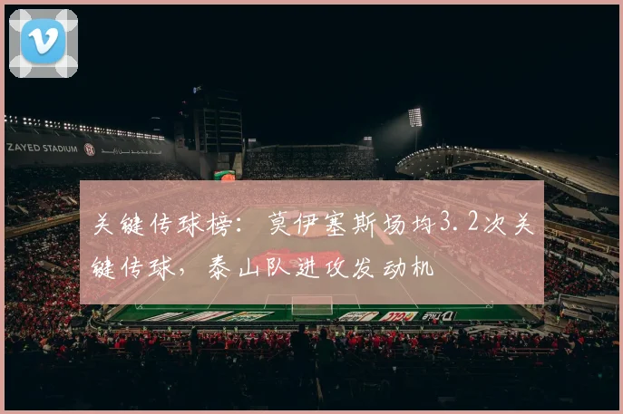 关键传球榜：莫伊塞斯场均3.2次关键传球，泰山队进攻发动机